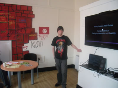 Photo of Young Leader with a presentation