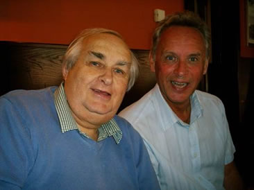 Photo shows Neville (on the left) with his friend David from the Independent Living Hub, enjoying a pub lunch